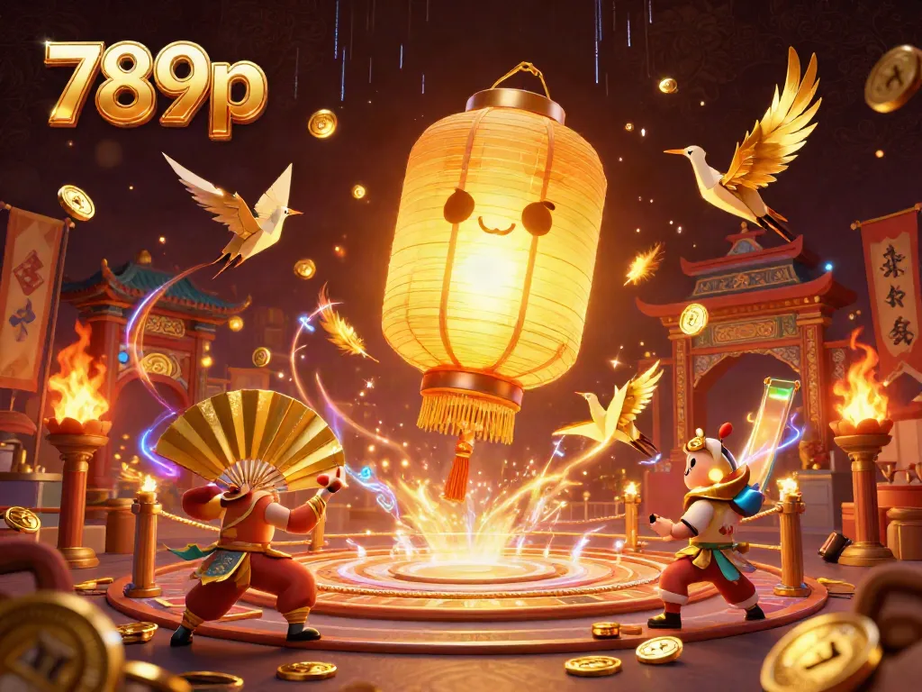 Join the excitement at 789p's vibrant night market casino with golden lanterns and lucky symbols.