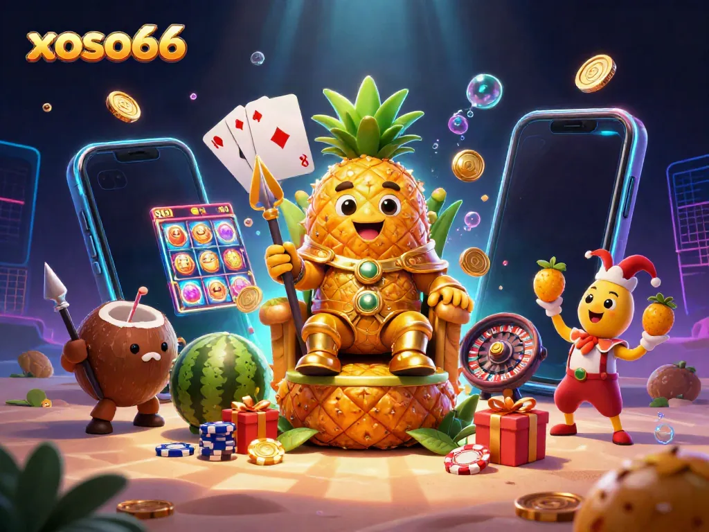 Engage with exciting games at xoso66 with vibrant 3D casino characters and dynamic elements.