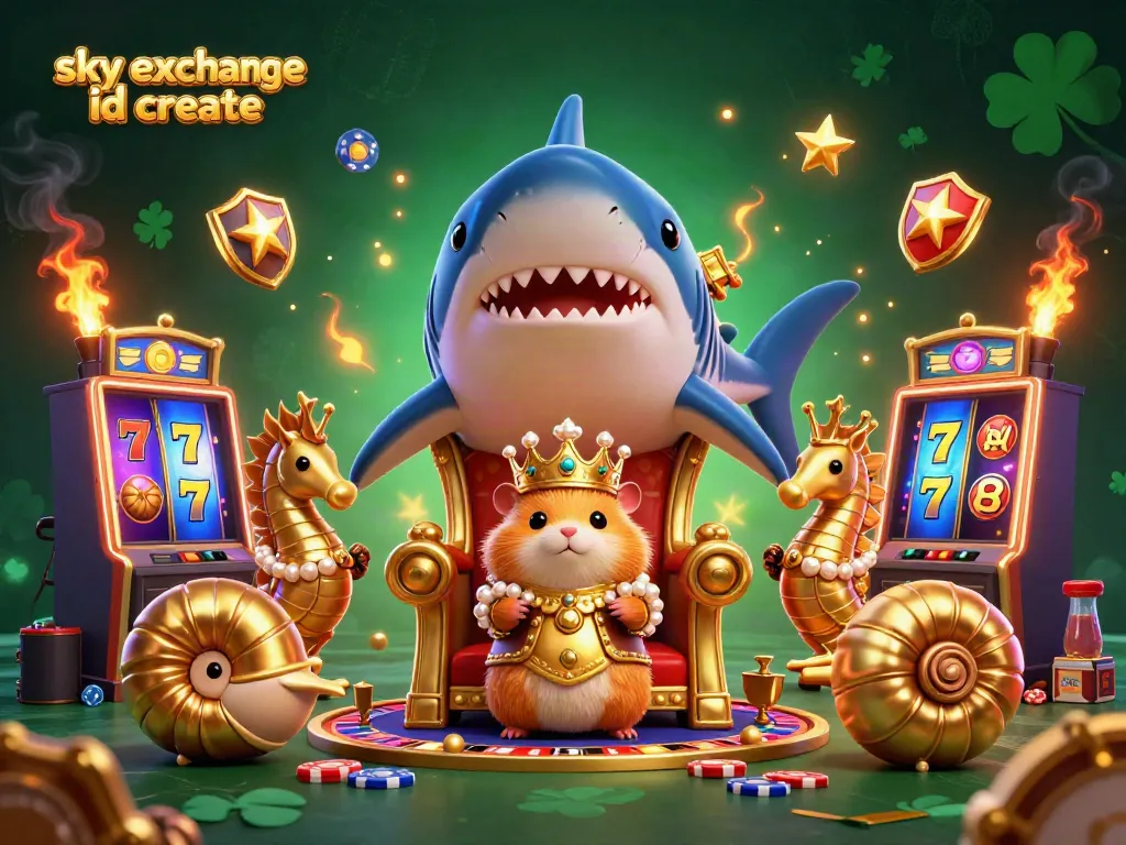 Bet on your fortune with the sky exchange id create, featuring vibrant characters and casino elements.