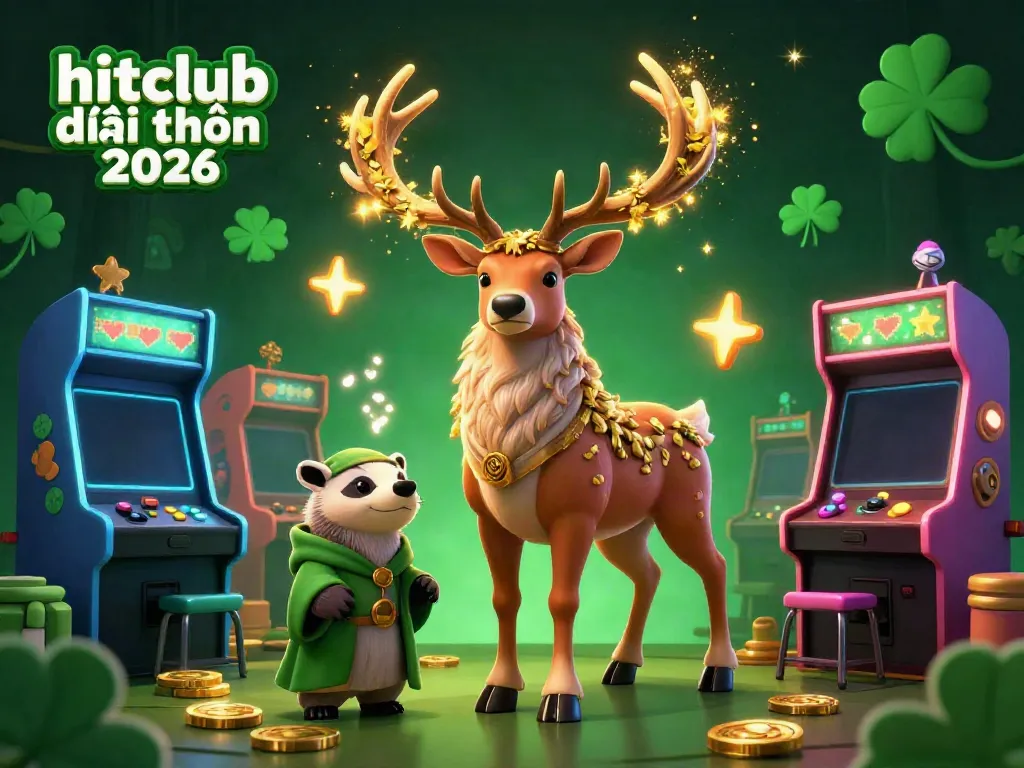 Experience hitclub đổi thưởng 2026 with colorful 3D casino elements, vibrant characters, and gaming excitement.