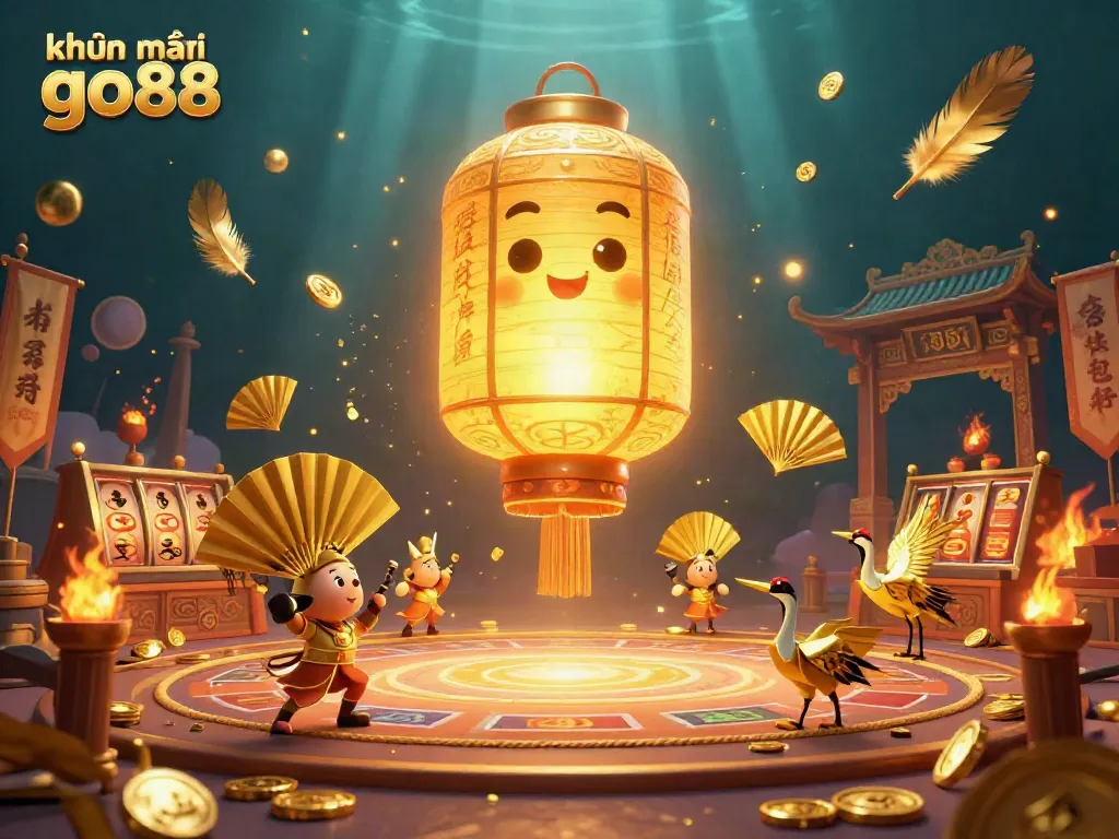 Engage in exciting gameplay with khuyến mãi go88 featuring a dynamic casino scene filled with golden elements and lucky symbols.