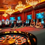 TG88 gamblers experiencing high-stakes poker amidst a luxurious casino environment.