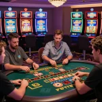Engaging with games at SHBET's online casino, showcasing vibrant gameplay and a live dealer experience.
