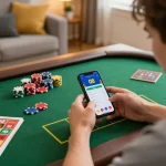 Experience the exciting O8 casino app while gaming at home with engaging smartphone displays and strategy guides.