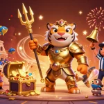 Experience thrilling kèo nhà cái excitement with a dynamic underwater casino showdown featuring a golden shark gladiator.