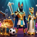 Engage in nhận định kèo nhà cái with vibrant scene of characters and sports betting elements surrounded by rich underwater treasures.