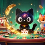 Join the fun at pub88 with dynamic gambling elements and cosmic characters showcasing an exciting casino scene.
