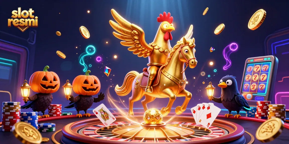 Experience thrilling wins on slot resmi while surrounded by golden coins and exciting game elements.