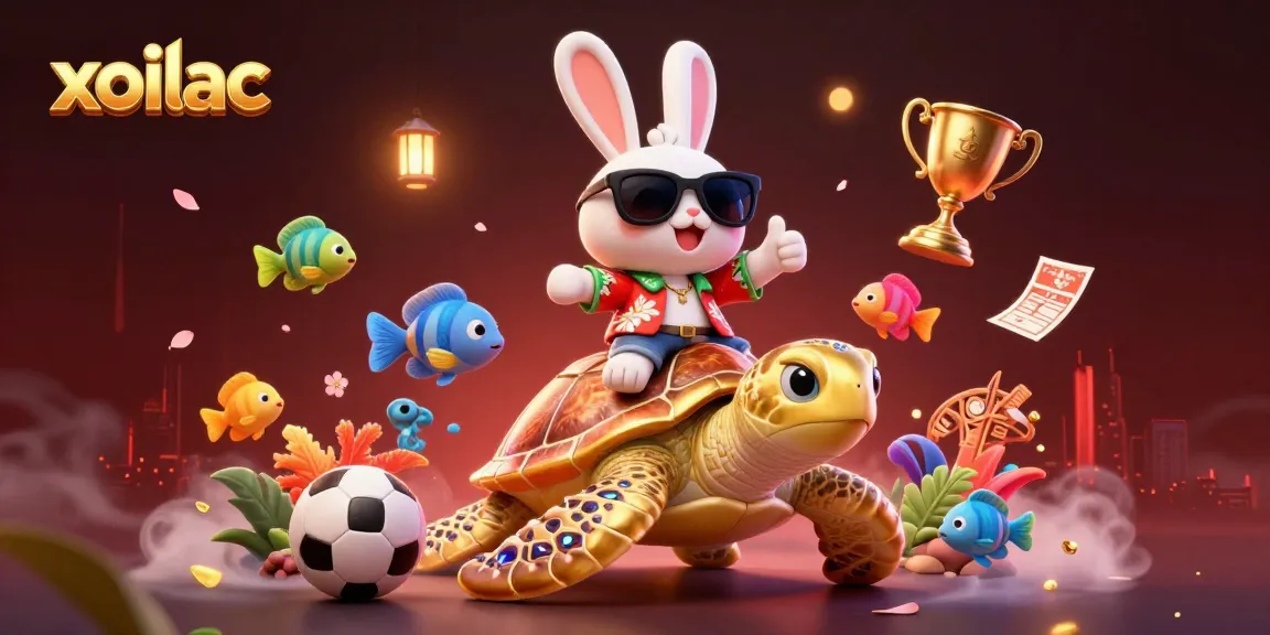 Experience thrilling sports betting action with xoilac in this vibrant 3D illustration.