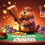 Join the fun at DH88 as the beaver chops a tree raining coins in a lively casino scene.