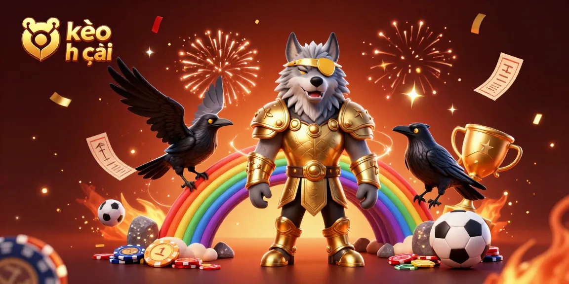 Engage with kèo nhà cái through dynamic sports betting visuals featuring Odin, ravens, and casino elements.