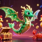 Experience thrilling gaming at hitclub1 with a vibrant scene of a sea dragon and arcade machines.