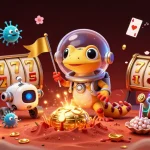 Join the 78Win adventure with Martian gecko discovering a golden casino, filled with excitement and treasures.