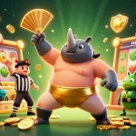 Experience thrilling gaming action with SHBET's vibrant casino scene featuring dynamic characters and exhilarating game elements.