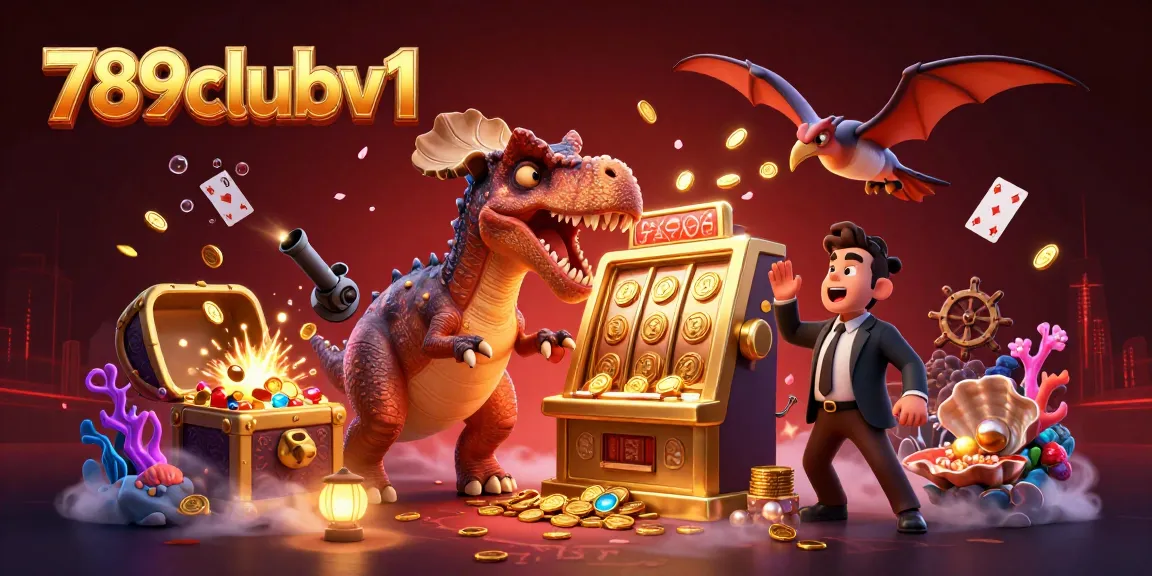 Experience jackpots at 789clubv1 with a roaring pachycephalosaurus at the golden slot machine!