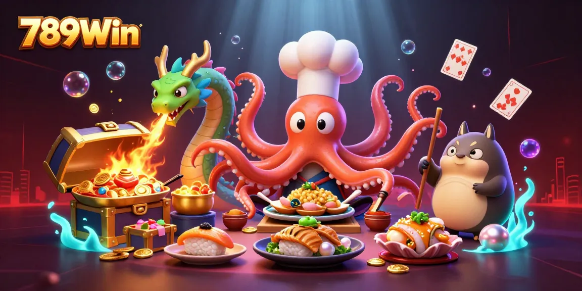 Experience thrilling play at 789Win with 3D cartoon characters in an exciting underwater casino adventure.